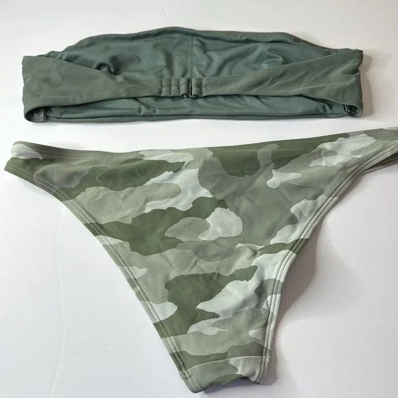 Aerie Mix and Match Bikini Swim Top and Bottoms Camo Medium / Large - Picture 6 of 11